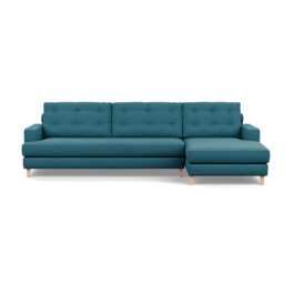 Heal's Mistral Right Hand Facing Corner Sofa Brushed Cotton Cadet Natural Feet