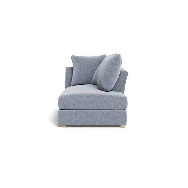 Heal's Tailor Right Hand Facing Chaise Unit Boucle Steel Natural Feet