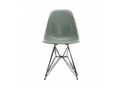 Vitra Eames Fibreglass Chair DSR Eames Sea Foam Green 30 Basic Dark Powder Coated Base 05 Glides