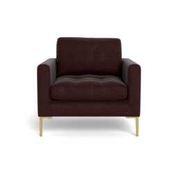 Heal's Eton Armchair Smart Luxe Velvet Acorn Brass Feet