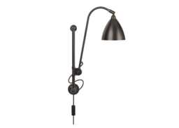 Gubi Bestlite BL5 Wall Lamp Black Brass Base Black Brass Shade