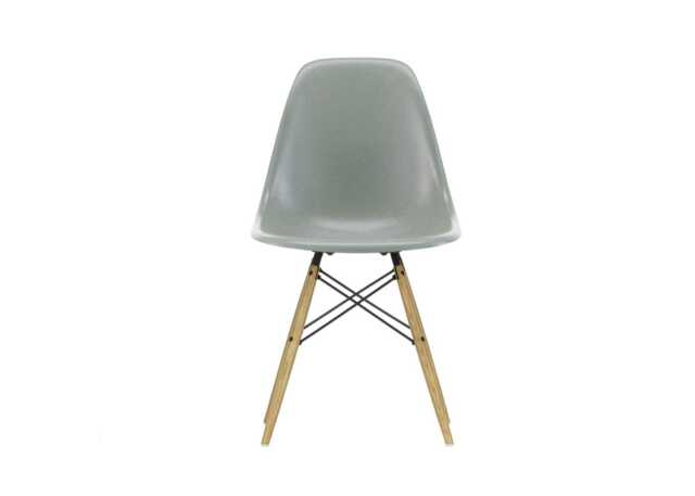 Vitra Eames Fibreglass Chair DSW Eames Sea Foam Green 65 Ash Honey Tone 05 Glides - image 1
