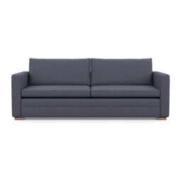 Heal's Palermo 4 Seater Sofa Loop Boucle Navy Brass/Walnut Feet
