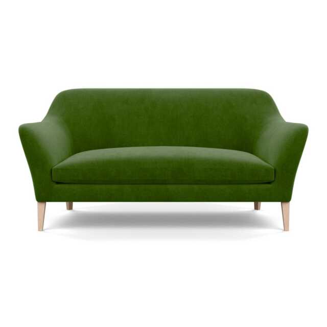 Heal's Wallis 3 Seater Sofa Smart Luxe Velvet Grass Natural Ash Feet - image 1