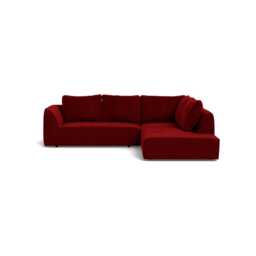 Heal's Morven Right Hand Facing Large Corner Sofa Smart Luxe Velvet Mulberry