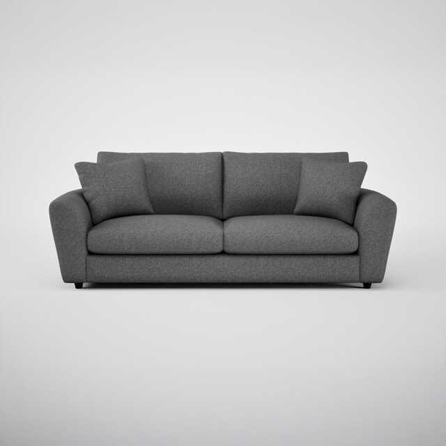 Heal's Snooze 5 Seater Sofa Melton Wool Shale Black Feet