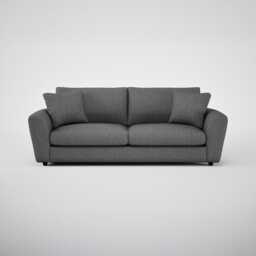 Heal's Snooze 5 Seater Sofa Melton Wool Shale Black Feet