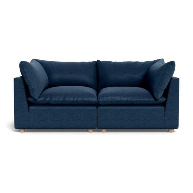 Heal's Astrid 3 Seater Sofa Capelo Linen-Cotton Inkspot Natural Beech Feet