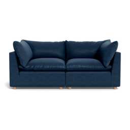 Heal's Astrid 3 Seater Sofa Capelo Linen-Cotton Inkspot Natural Beech Feet