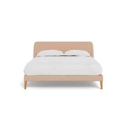 Heal's Wallis Bedstead King Capelo Linen-Cotton Rosedale Stained Oak Feet