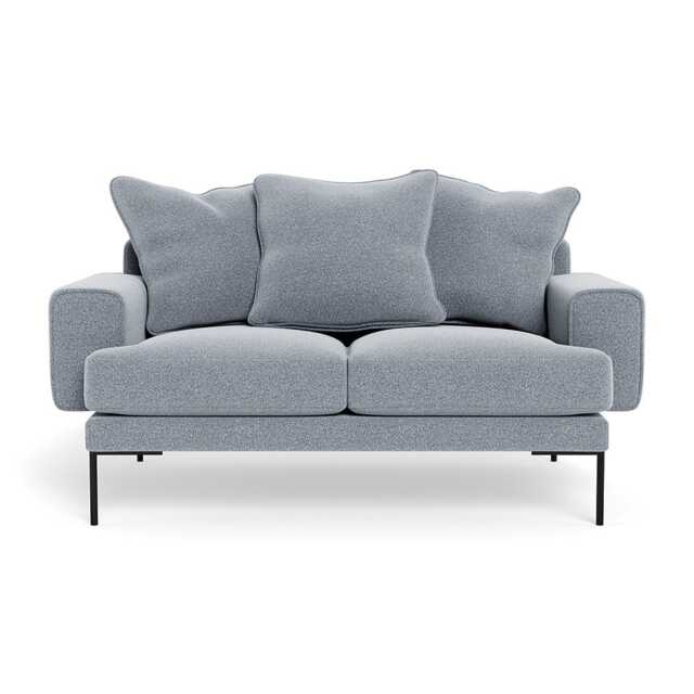 Heal's Torrington 2 Seater Sofa Boucle Steel Black Feet