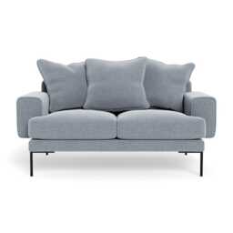 Heal's Torrington 2 Seater Sofa Boucle Steel Black Feet
