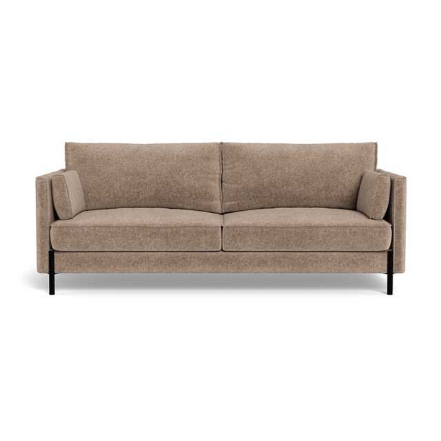 Heal's Tortona 3 Seater Sofa Boucle Velvet Rocky Black Feet - image 1