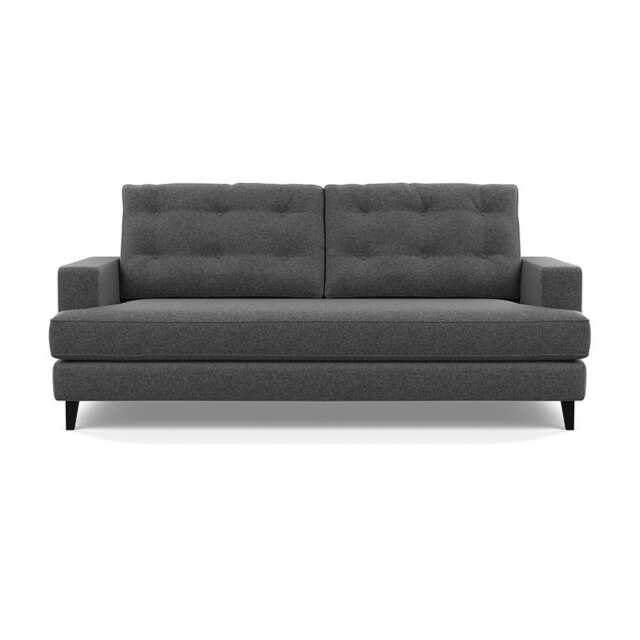 Heal's Mistral 3 Seater Sofa Melton Wool Granite Black Feet