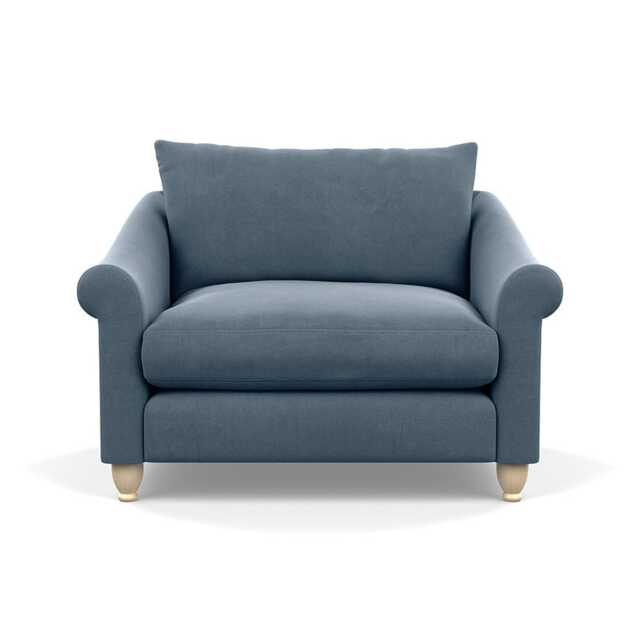 Heal's Devon Loveseat Capelo Linen-Cotton Mineral Natural Feet - image 1