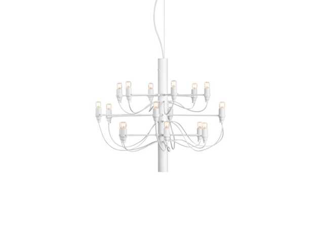 Flos 2097/18 Chandelier Light Clear Bulbs Matt White