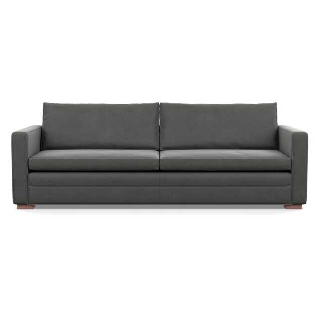 Heal's Palermo 5 Seater Sofa Nobilis Velvet Dolphin Walnut Feet