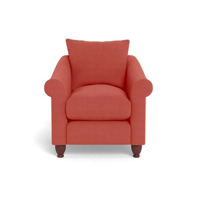 Heal's Devon Armchair Linen Grenadine Walnut Stained Feet