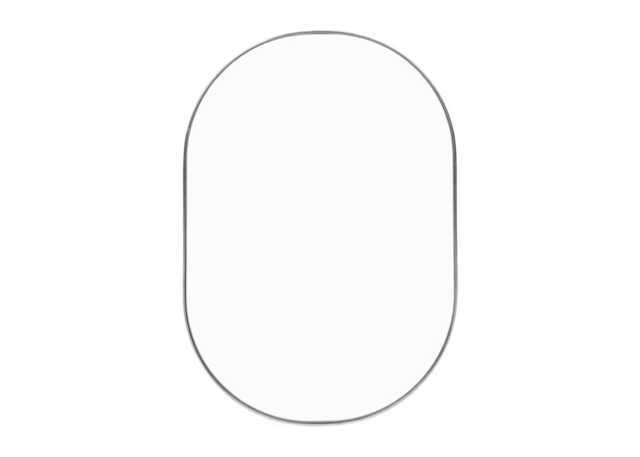 Heal's Fine Edge Mirror Oval Silver Small