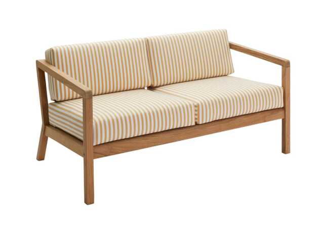 Fritz Hansen Virkelyst Outdoor 2 Seater Sofa in Yellow Stripe