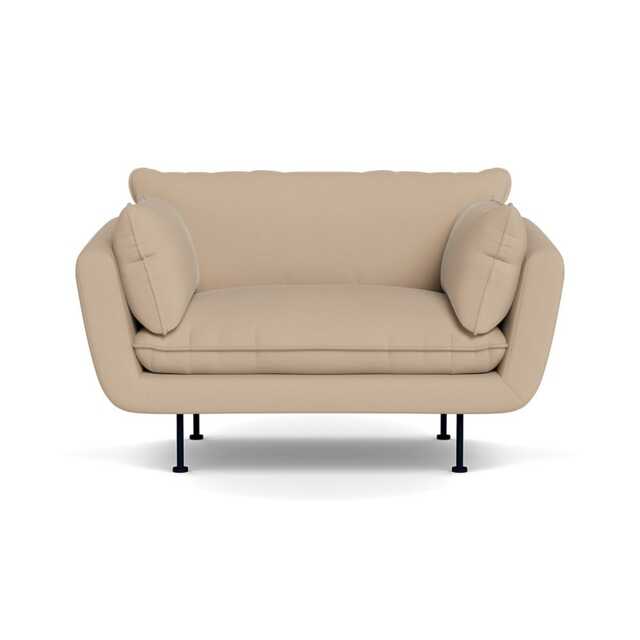 Heal's Allora Loveseat Capelo Linen-Cotton Bamboo Black Feet