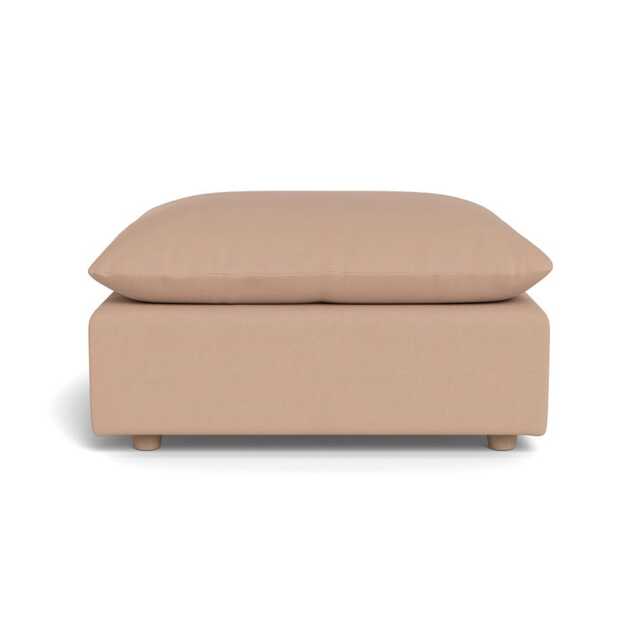 Heal's Astrid Ottoman Capelo Linen-Cotton Rosedale Natural Beech Feet