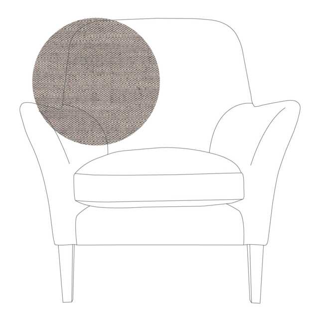 Heal's Wallis Armchair Broad Weave Pebble Walnut Feet