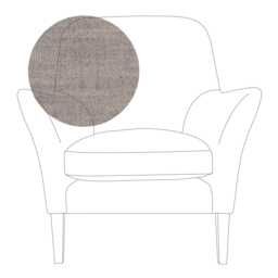 Heal's Wallis Armchair Broad Weave Pebble Walnut Feet