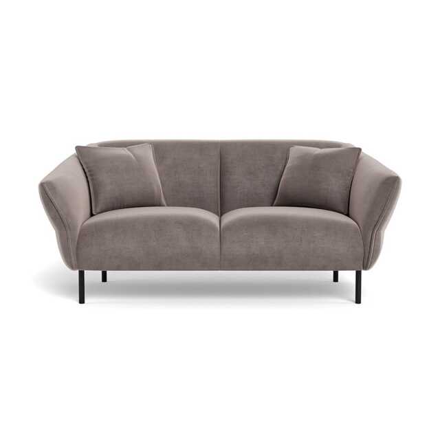 Heal's Alto 2 Seater Sofa Smart Luxe Velvet Mushroom Black Feet