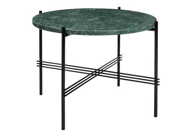 Gubi TS Coffee Table Medium in Green Guatemala Marble