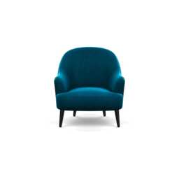 Heal's Elgin Chair Velvet Teal Black Feet