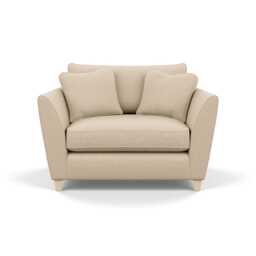 Heal's Torino Loveseat Brushed Cotton Oat Natural Feet