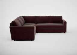 Heal's Nimbus II Corner Sofa Smart Luxe Velvet Acorn Black Feet