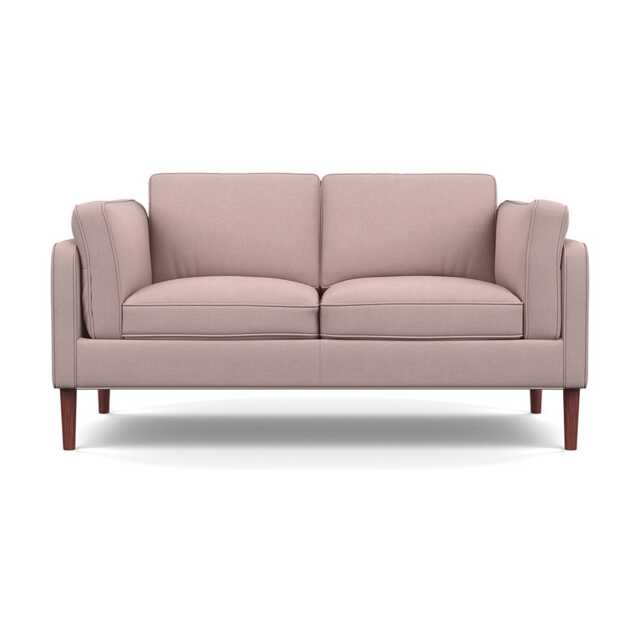 Heal's Sonno 2 Seater Siena Cotton Dusky Pink Walnut Feet