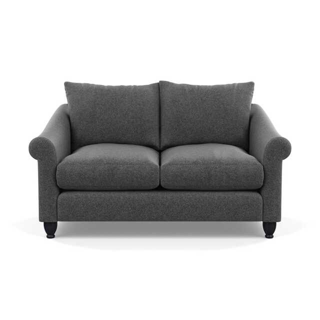 Heal's Devon 2 Seater Melton Wool Granite Black Stain Beech Feet - image 1