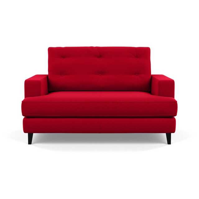 Heal's Mistral Loveseat Melton Wool Red Oxide Black Feet