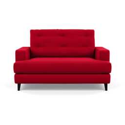 Heal's Mistral Loveseat Melton Wool Red Oxide Black Feet