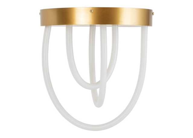 Heal's Wave LED Flush Ceiling Light Brushed Gold Small
