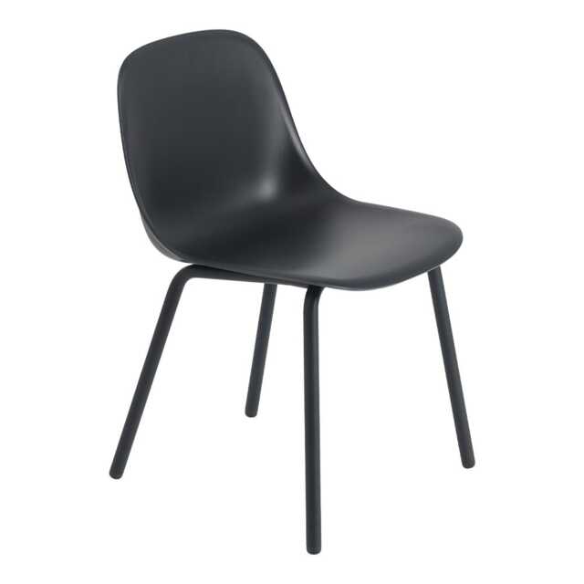 Muuto Fiber Outdoor Side Chair in Anthracite Black