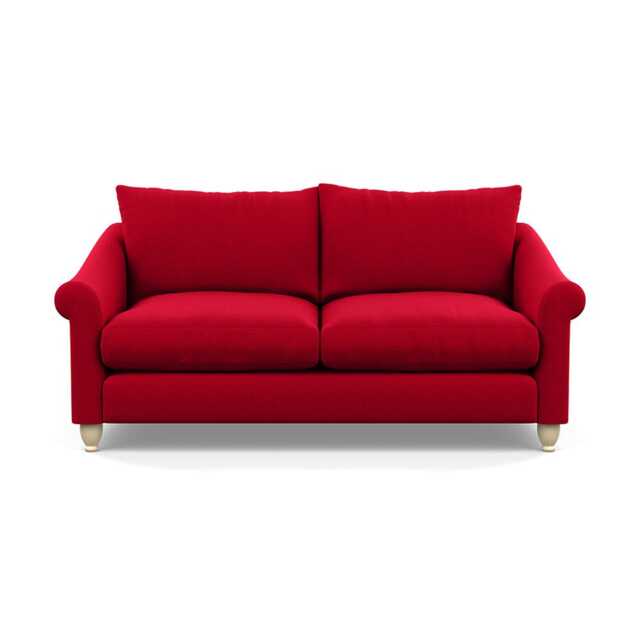 Heal's Devon 3 Seater Sofa Melton Wool Red Oxide Natural Feet