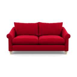 Heal's Devon 3 Seater Sofa Melton Wool Red Oxide Natural Feet