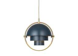 Gubi Multi-Lite Pendant Light Brass Frame Midnight Shade Small - thumbnail 1