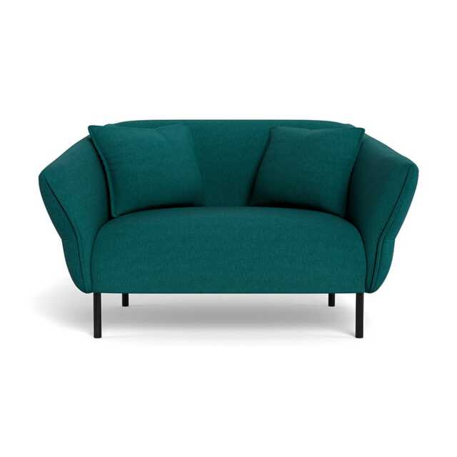 Heal's Alto Loveseat Brushed Cotton Pine Black Feet - image 1