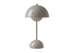 &Tradition Flowerpot LED Portable Table Lamp VP9 Grey Beige