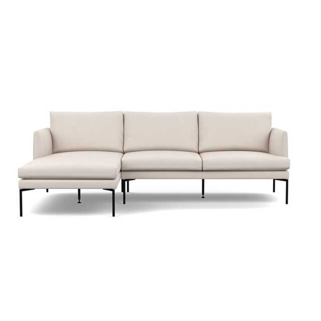 Heal's Matera Left Hand Facing Chaise Sofa Siena Cotton Natural Black Feet