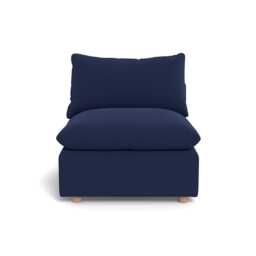 Heal's Astrid Single Unit Melton Wool New Navy Natural Beech Feet