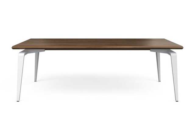 Ligne Roset Odessa Dining Table European Walnut White Legs 220 x 98cm