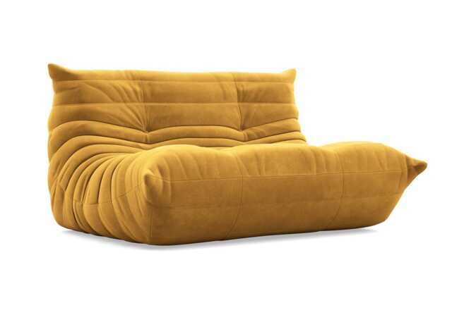 Ligne Roset Togo Small Settee Alcantara Curry