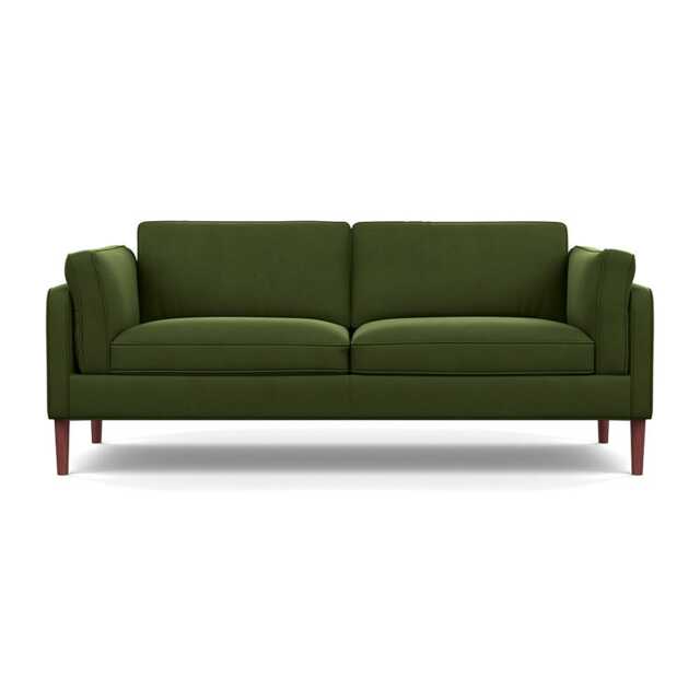 Heal's Sonno 3 Seater Nobilis Velvet Leaf Walnut Feet