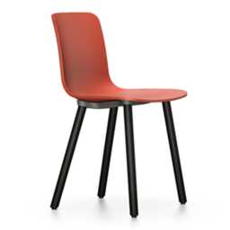 Vitra HAL RE Wood Chair 29 Brick Dark Oak Legs